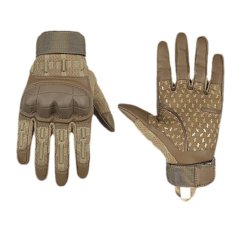 WANZHUO High Quality AntiSlip Full Finger Touch Screen Shooting Hunting Climbing Motorcycle Outdoor Tactical Gloves with TPR