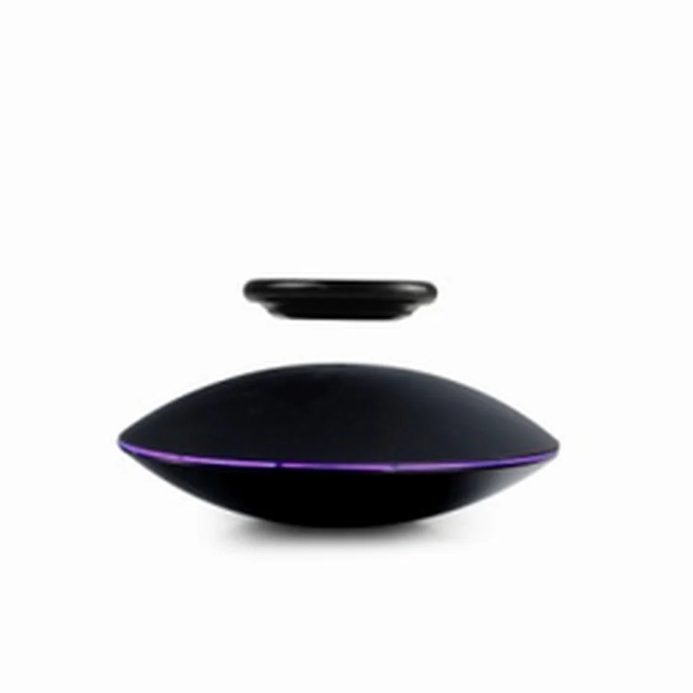 Magnetic Levitation Rotating Display Stand Black Flying Saucer Advertising Decoration Stand Touch Switch Display