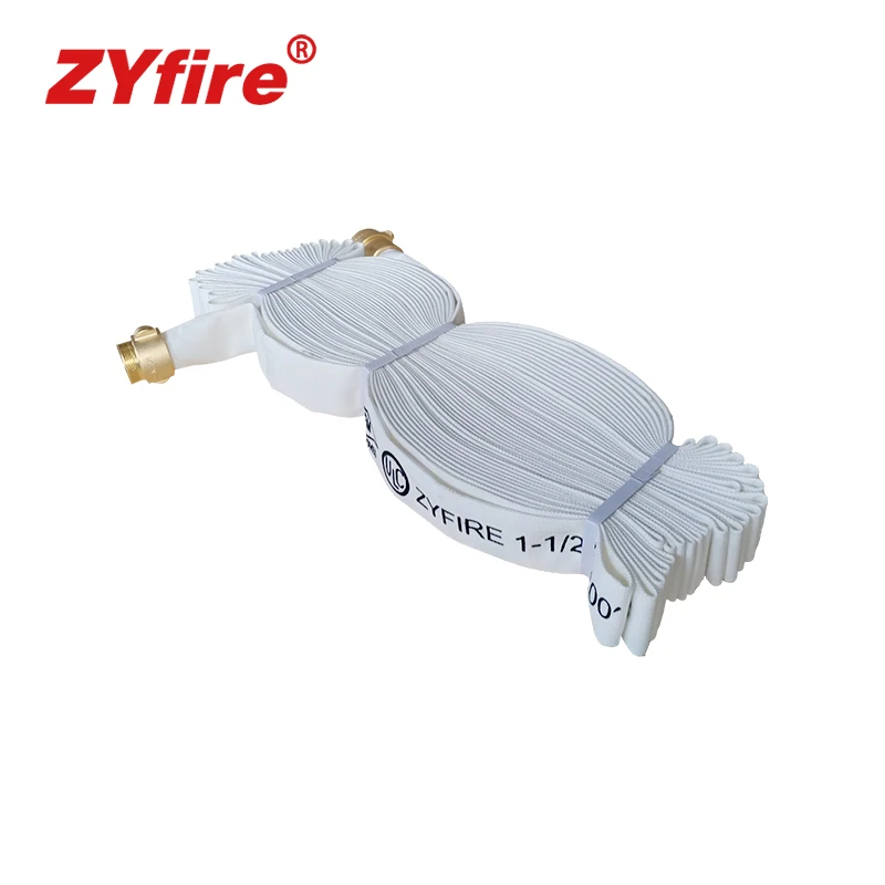 ZYfire flexible FM Approved Layflat 3 inch water hose 40mm High Pressure Fire Hose for firefighting