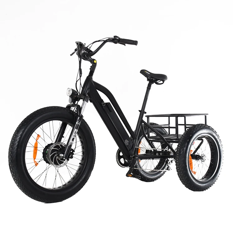 Customized Disc Brake Three-wheel Freight Bicycle 500w Lithium Battery Electric Cargo Bike
