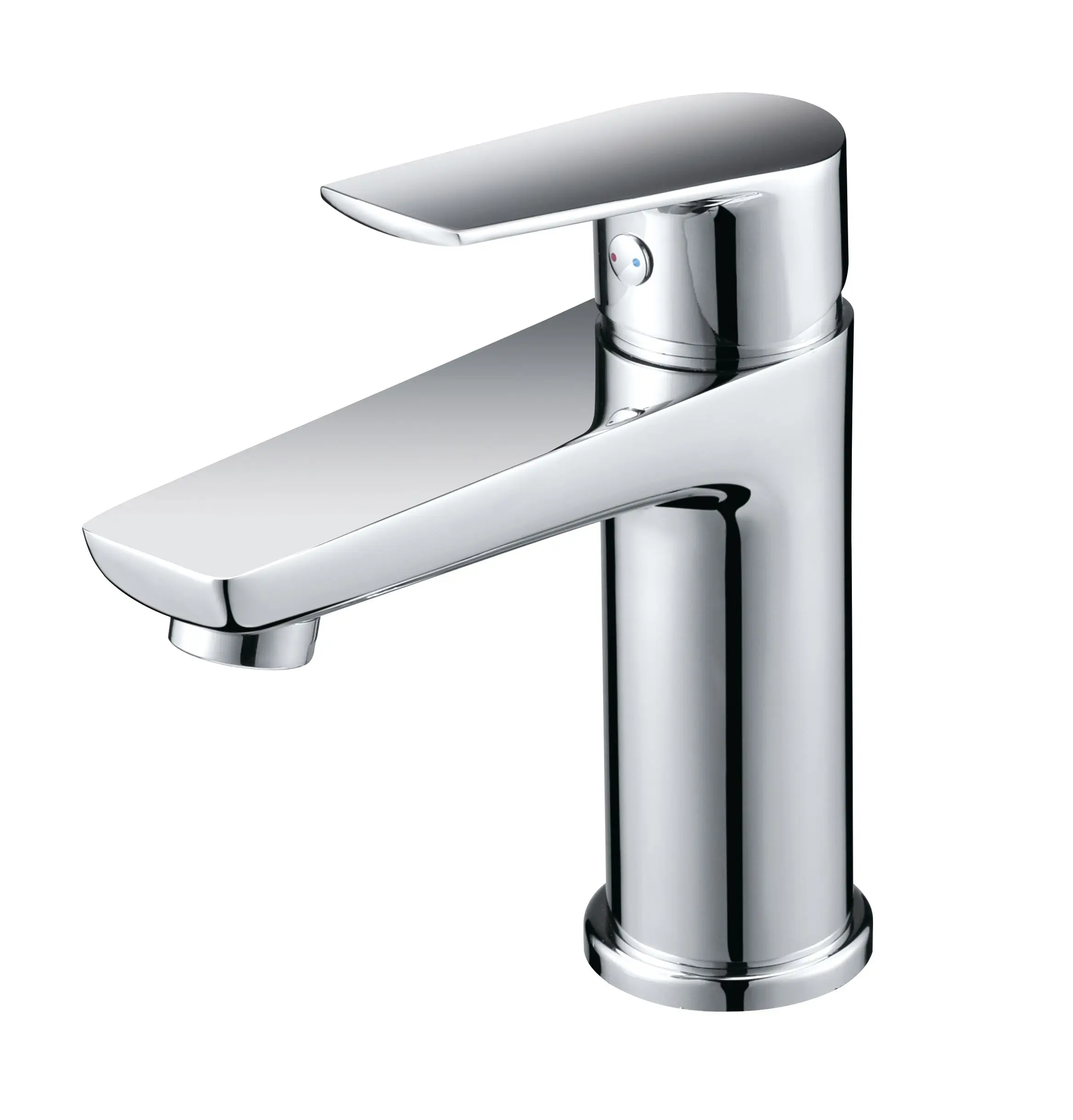 Building Material Bathroom Brass Chrome Ceramic Cartridge Hot and Cold Mixer Sink Water Taps Basin Faucet