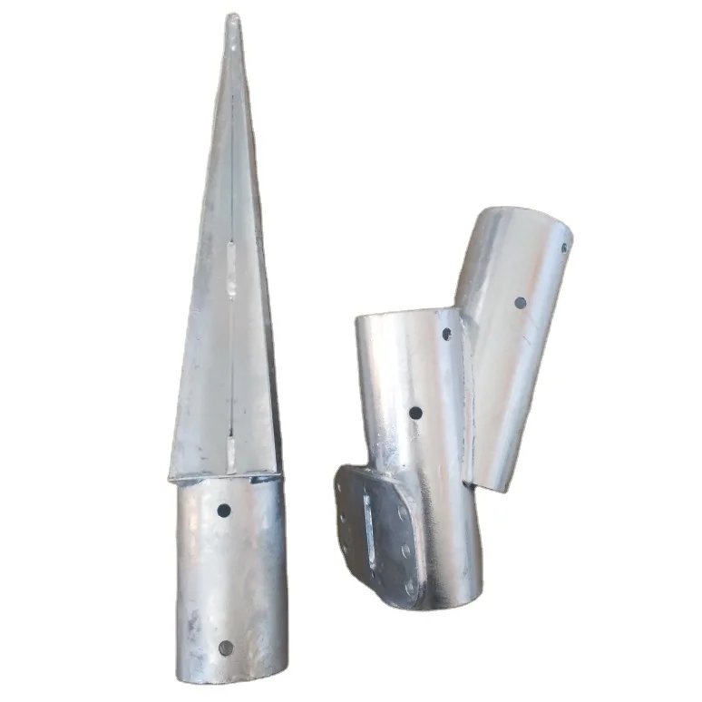 Black steel ground spike anchor