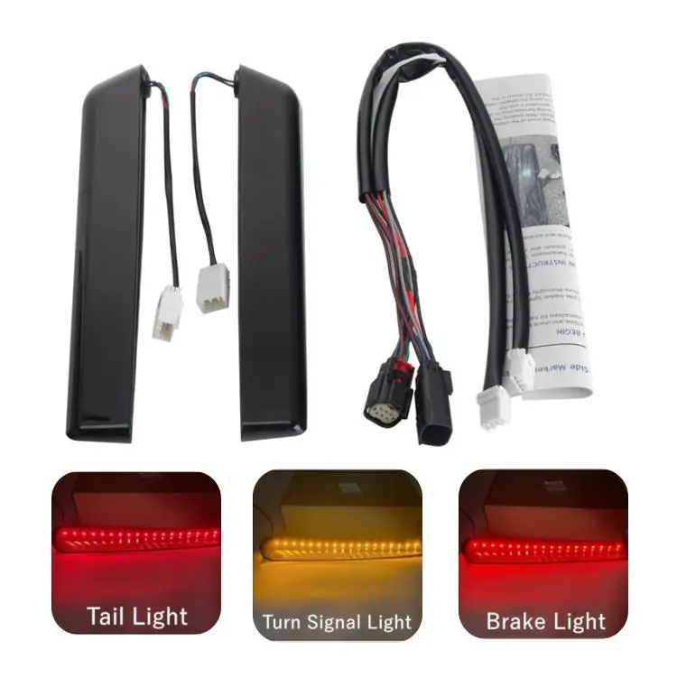 Motorcycle Extended Bag LED Lights Saddlebag Brake Turn Signal Run Light For Harley Touring Road Street Glide CVO Road King