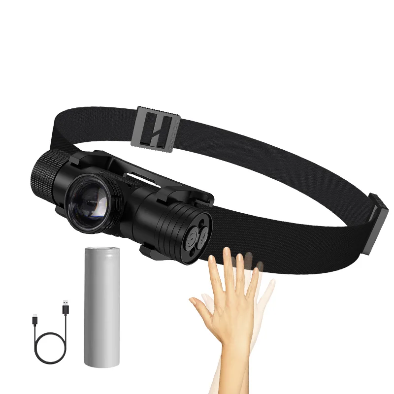 New Products 21700 Sensor LED Head Lamps Torch 5 Modes USB Rechargeable Headlamps for Running Cycling Bike Light