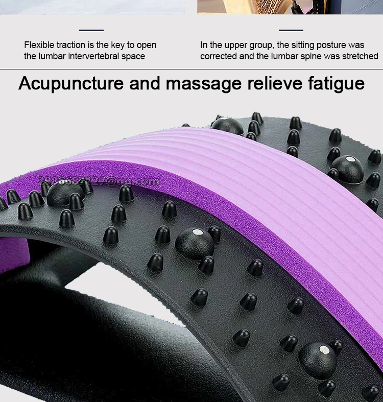 
yiwu Back Massager Orthosis Stretcher Fitness Massage Equipment Relief Lumbar Stretcher Chiropractic Relax Support Spine Stretch 