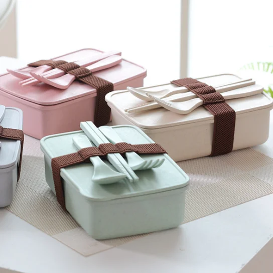 
2020 trend bamboo 600ml food box lunch kids bento lunch box storage containers for food 