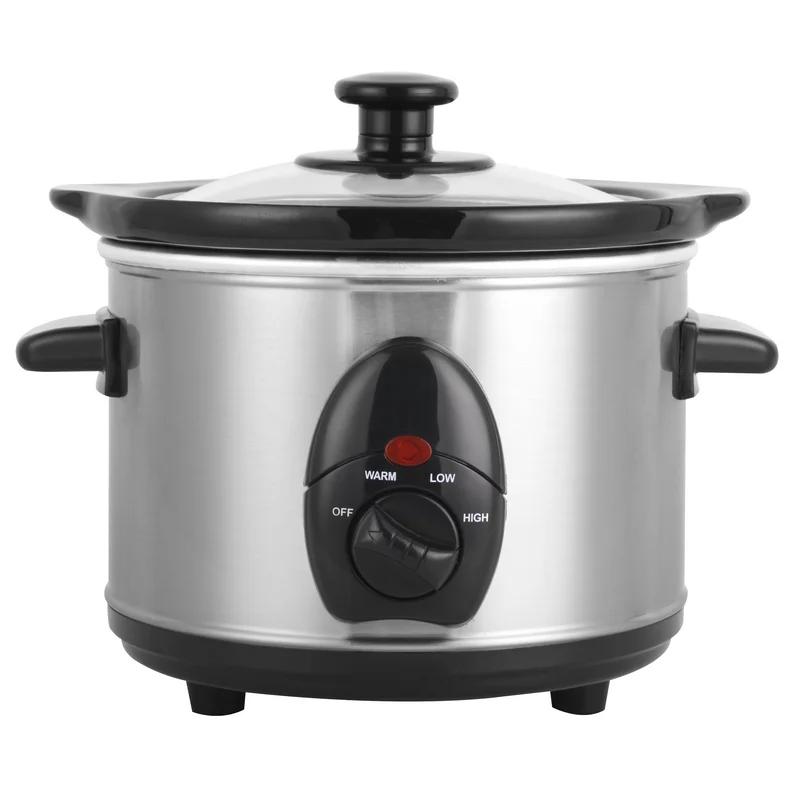 1.5QT красная домашняя портативная медленная Варка с Красной керамической внутренней кастрюлей