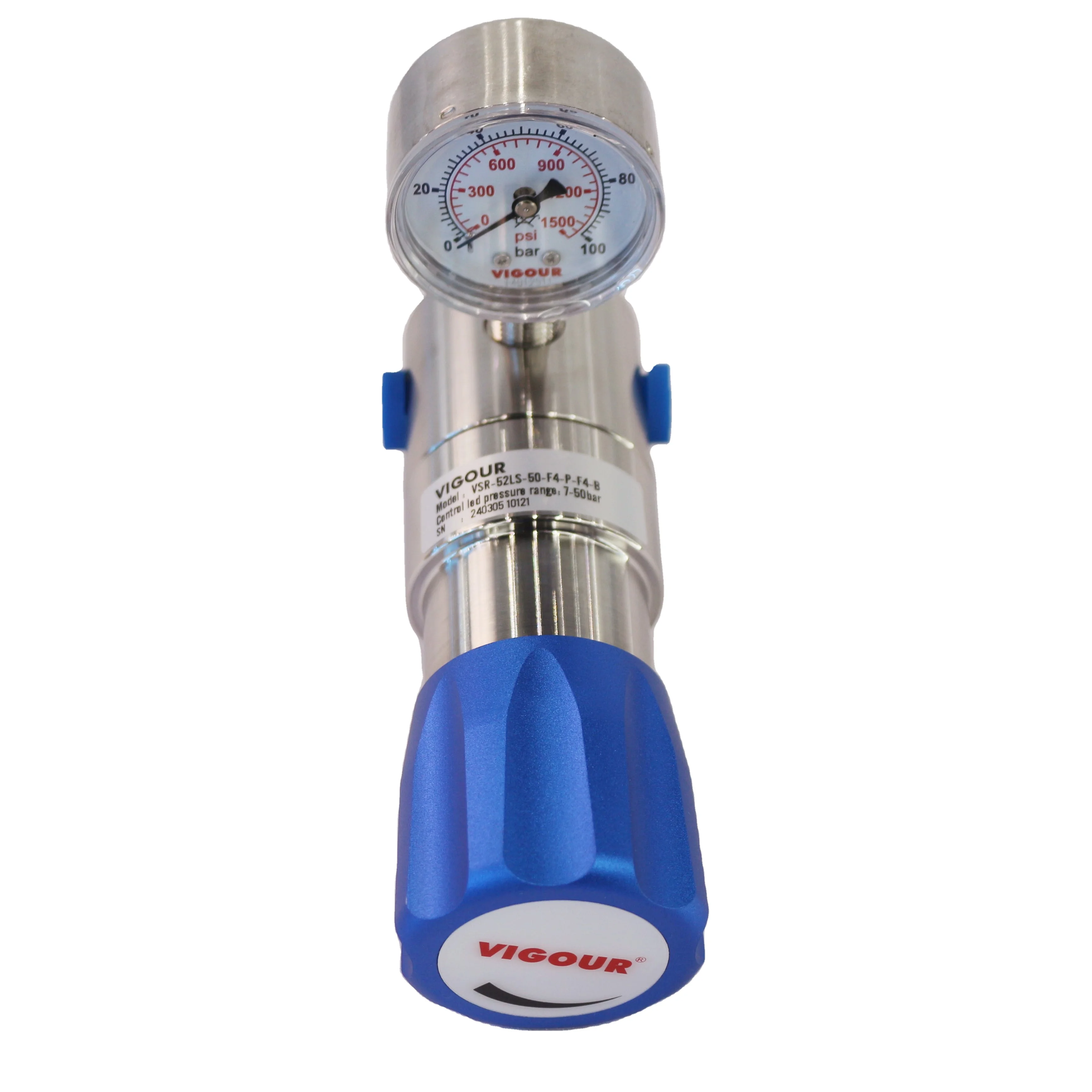 Chrome Plated Brass Manual Power Gas Media Back Pressure Regulator General Application with Optional Gauge Ports Panel Mounting