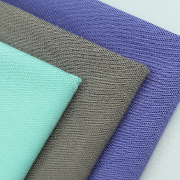 Z083 Natural 94% Viscose From Bamboo 6% Spandex 290gsm Stretch Anti-Bacteria Moisture Wicking Anti-UV For Clothing