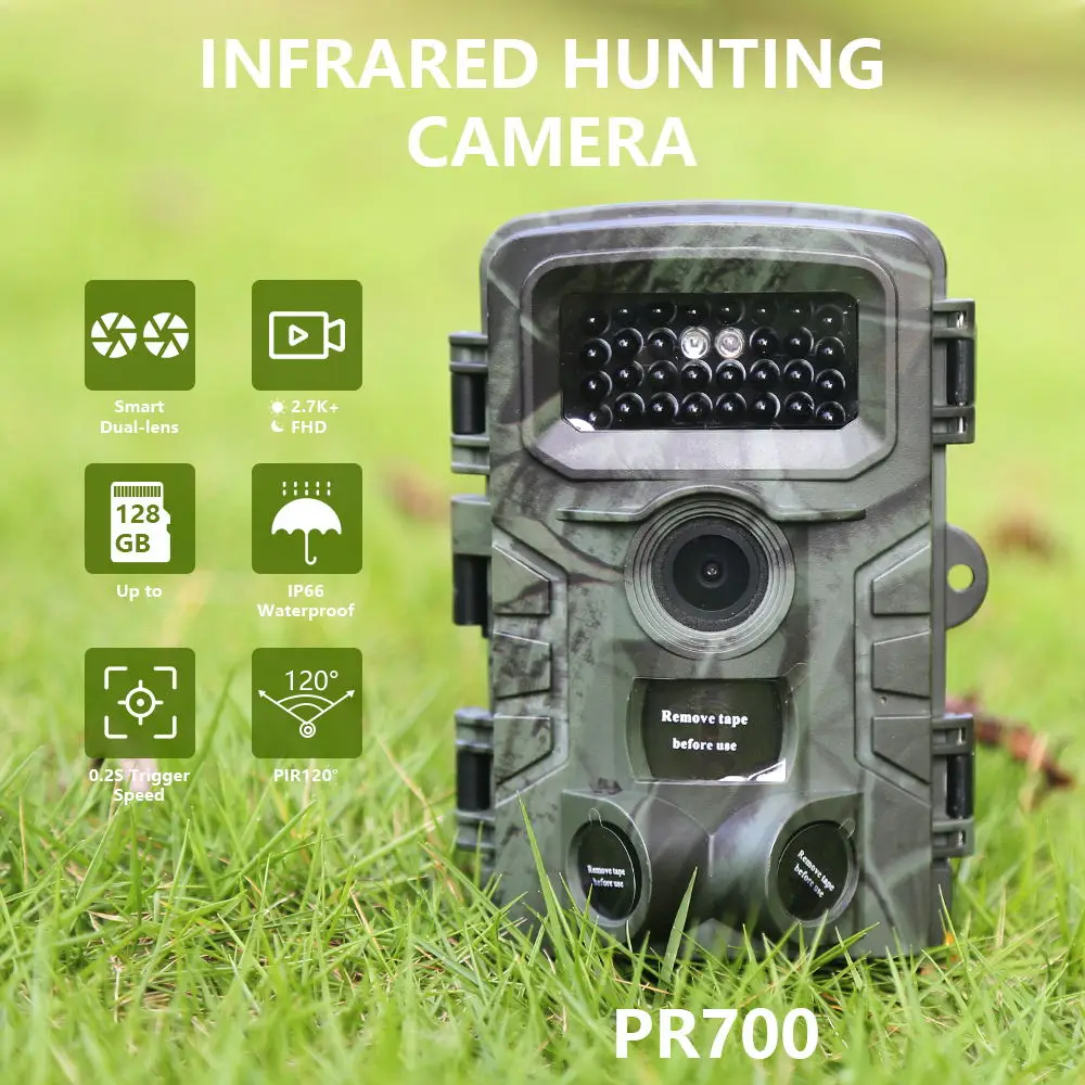 58 MP 2.7K IP66 Waterproof Hunting Trail Camera PIR in wild angle 120 degree and fast trigger time 0.2 second day and night use
