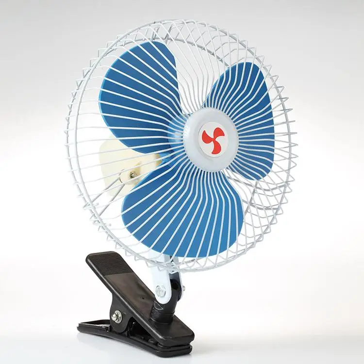 Hot Selling Auto Fan 8 Inch 24v Heavy-duty Oscillating Truck Fan 12v Car Cooling Fan With Clip