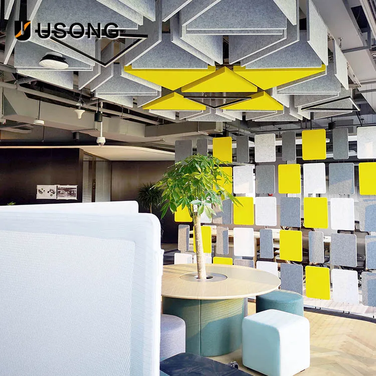 New environment-friendly polyester fiber double compound fringe mesh acoustic movable partition wall