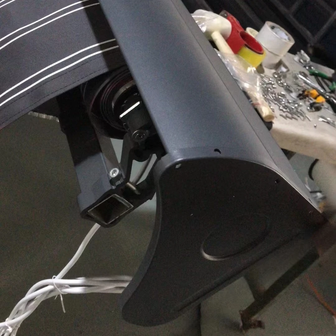 Outdoor Sunshade Aluminum Half Cassette Canopy Retractable Arm Awning