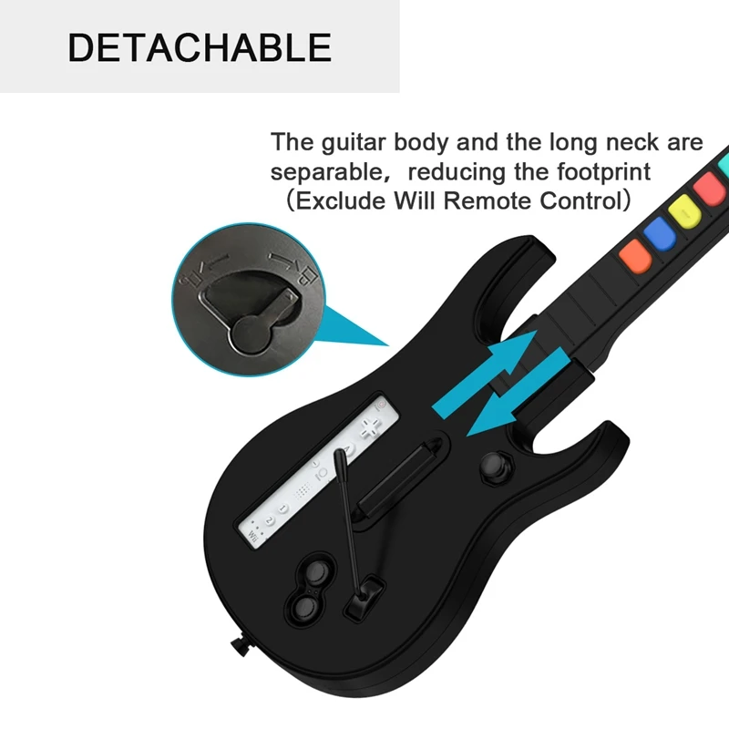 Guitar Hero For Wii Controller Wireless Remote Gamepad For Guitar Hero Wii Rock Band 2 Games Guitar Hero World Tour BundleB