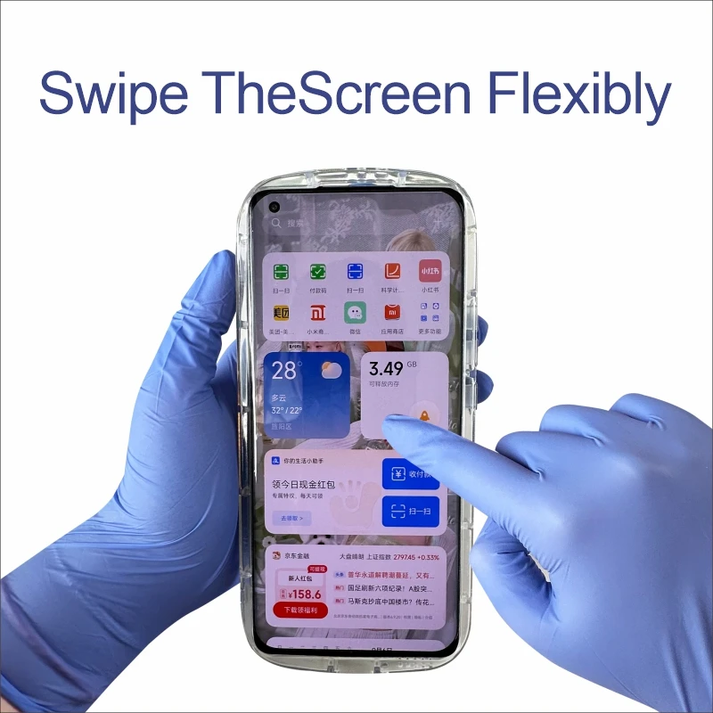 Popular Color Disposable Nitrile Gloves Ice Blue Free Powder 100pcs Box for Car Cleaning Automotive Beauty Waterproof Soft