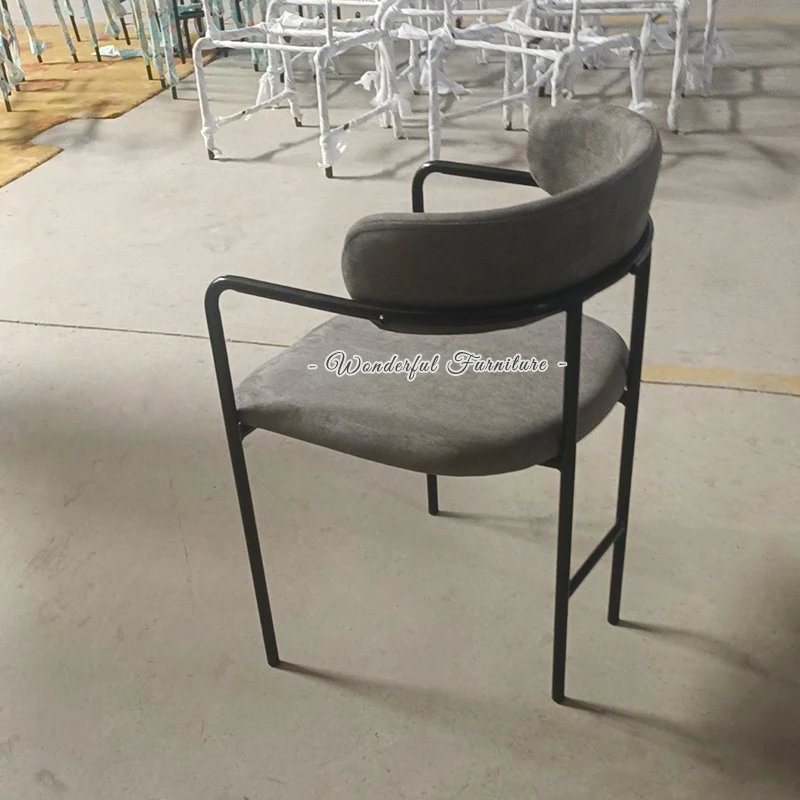 Rhodes Beige Boucle Dining Chair Restaurant Dining Chairs Hotel Dinner Chair