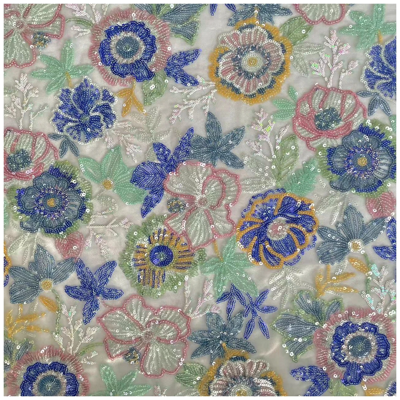 chinese fabric ready to ship stock lot embroidery french mesh lace material sequin fabric