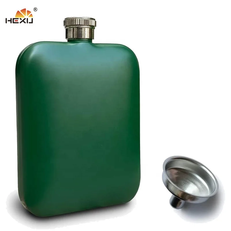 Klp Hammer Point Flat Funnel Pocket Hip Flask Alcohol Whiskey Hip Flask