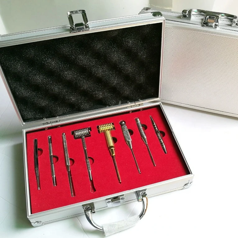 Health care ear acupuncture skin roller with facial and ear Acupoint massage machine beauty face roller with ear needle