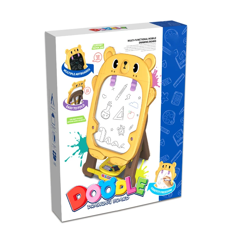 Cute Stand Drawing Toys Doodle Dry Erase Books Children Easel Foldable Kids Painting Writing White Boards