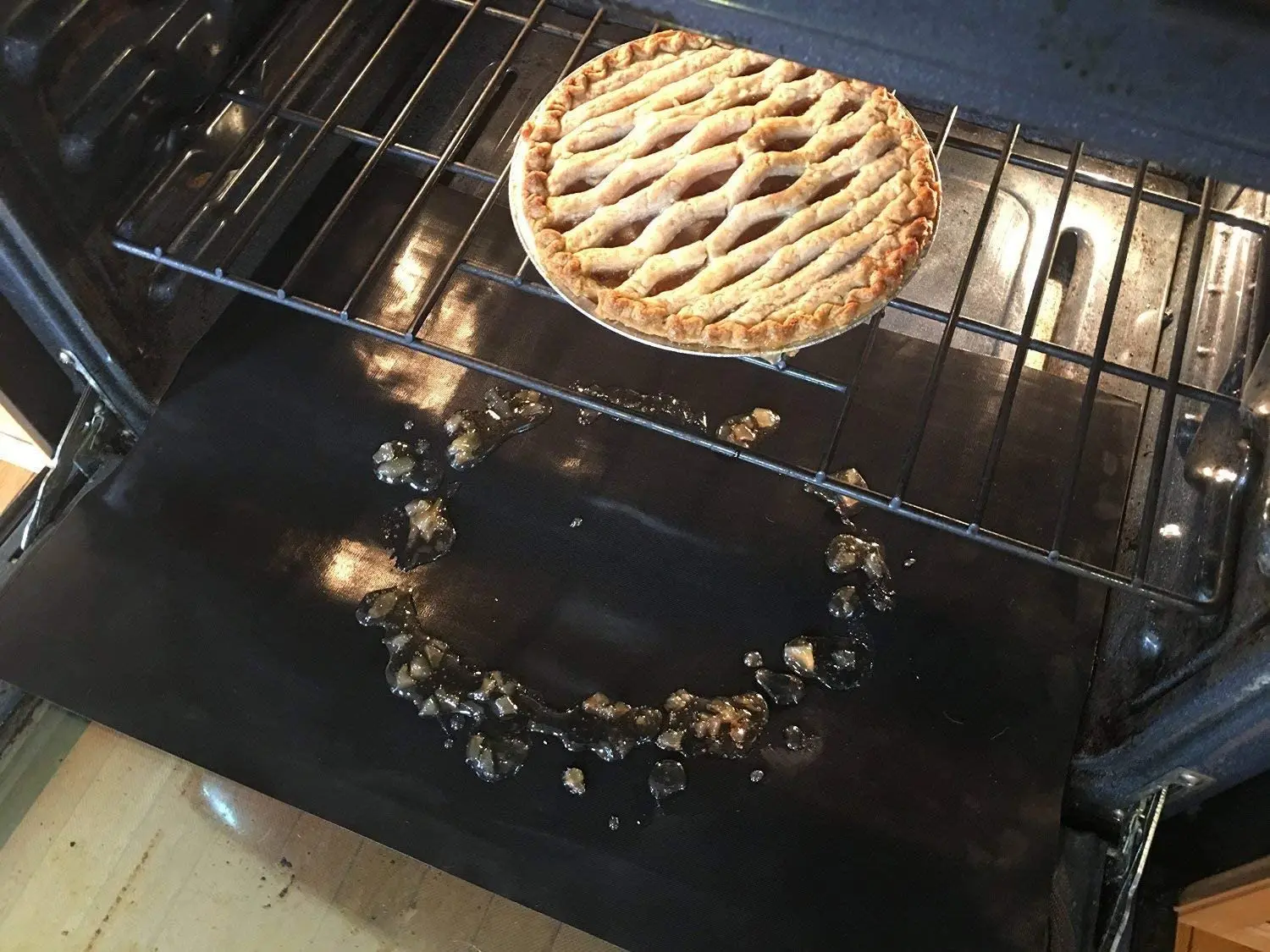 BPA and PFOA Free  Non Stick Oven Liners Set of 5 for Electric Gas Oven