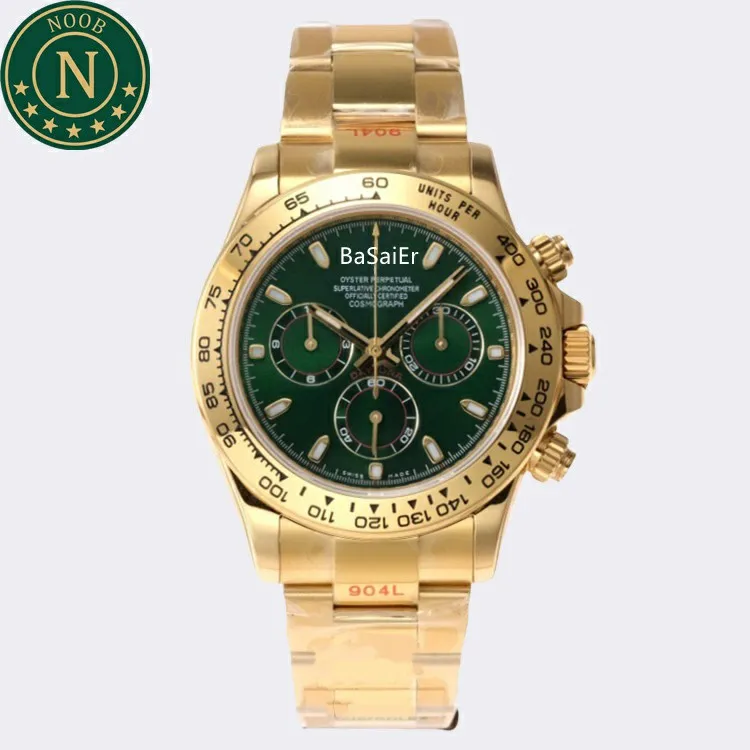 Noob Factory 4130 хронограф часы 904L нержавеющая сталь сапфировое стекло водонепроницаемые Роскошные Daytonaes