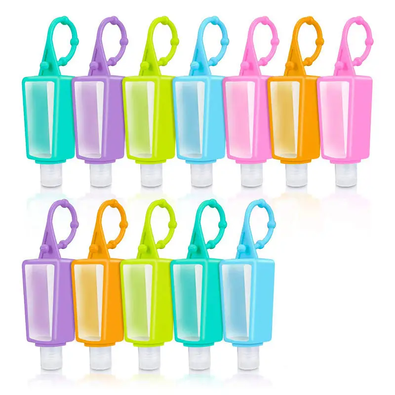Pure Color Prime Defense Advanced Hand Sanitizer Silicone Holder Refillable Bottles