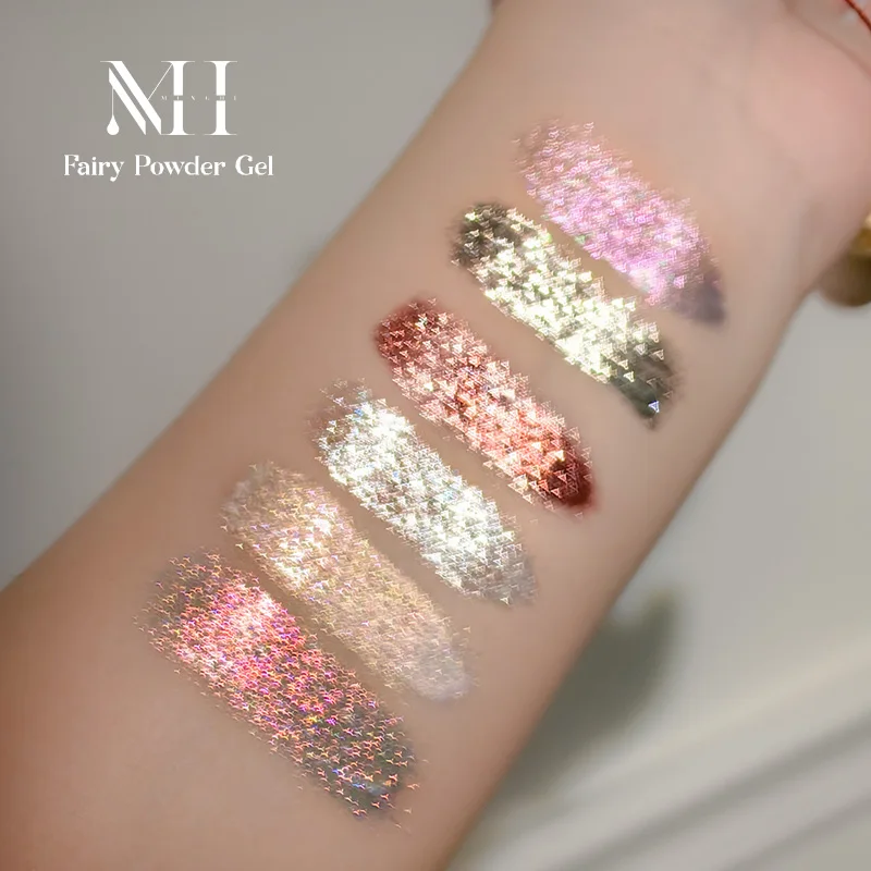 MH new design highlight fairy powder gel original manufacturer smoothies cream fairy powder gel pearl powder gel nail polish