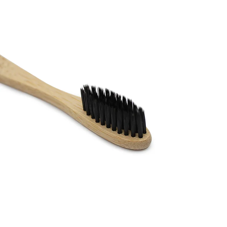 2023 Drop Shipping Handle Eco Friendly Black Soft Bamboo Tooth Brush