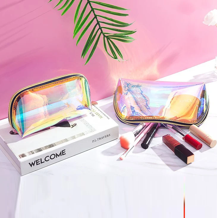 Factory Price Customer Clear Waterproof TPU Packing Pouch Zipper Cosmetic Makeup Bag