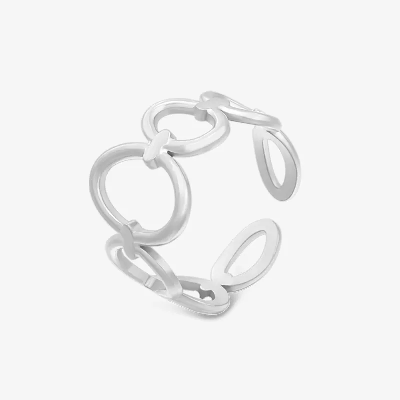 Adjustable Titanium Steel Ring Circle Stainless Steel for Men and Women for Jewelry and Parties Finger Ring Opening Size