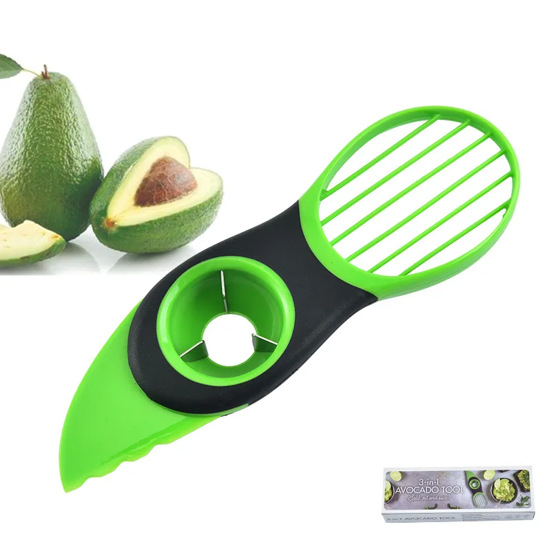 Ручка 3 в 1 авокадо Slicer и нож для удаления сердцевины нарезания Pitter