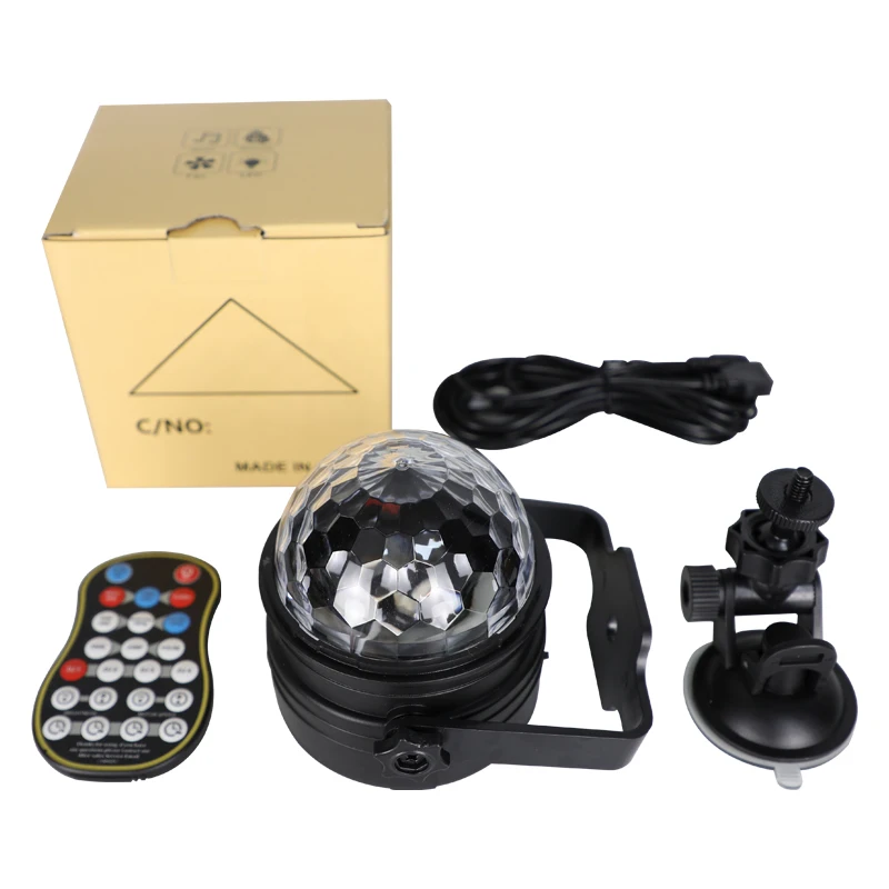 New Christmas Decoration 4- colors Magic Ball Lamp LED Effect Party Disco Strobe Light With RC For Night Club Bar KTV Xmas