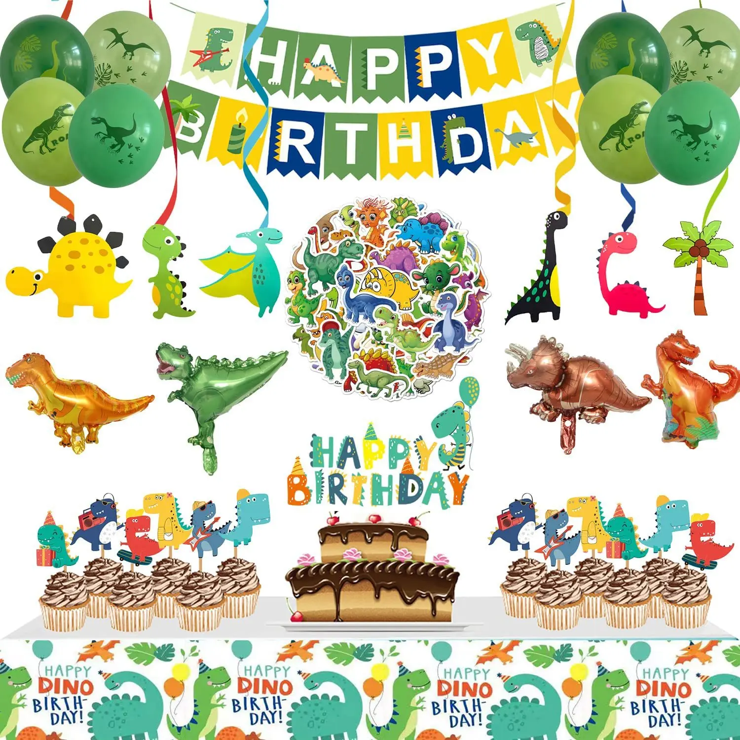 Dinosaur Birthday Decorations 100+ Products Party Supplies Dino Set Great for