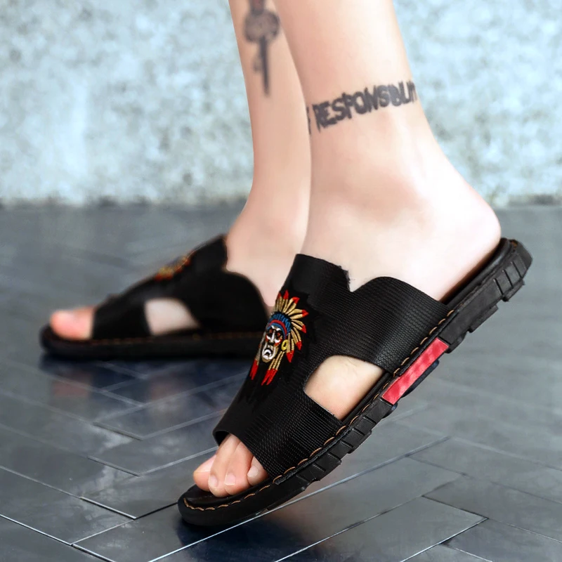 
Wholesale Hot selling Rubber Casual Daily Lightweight flip flop slipper leather hand-made sandals 