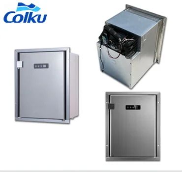 Stainless Steel DC Compressor 12V 24V Built-In Yacht Marine Boat Fridge With Dual Temperature Dual Zones