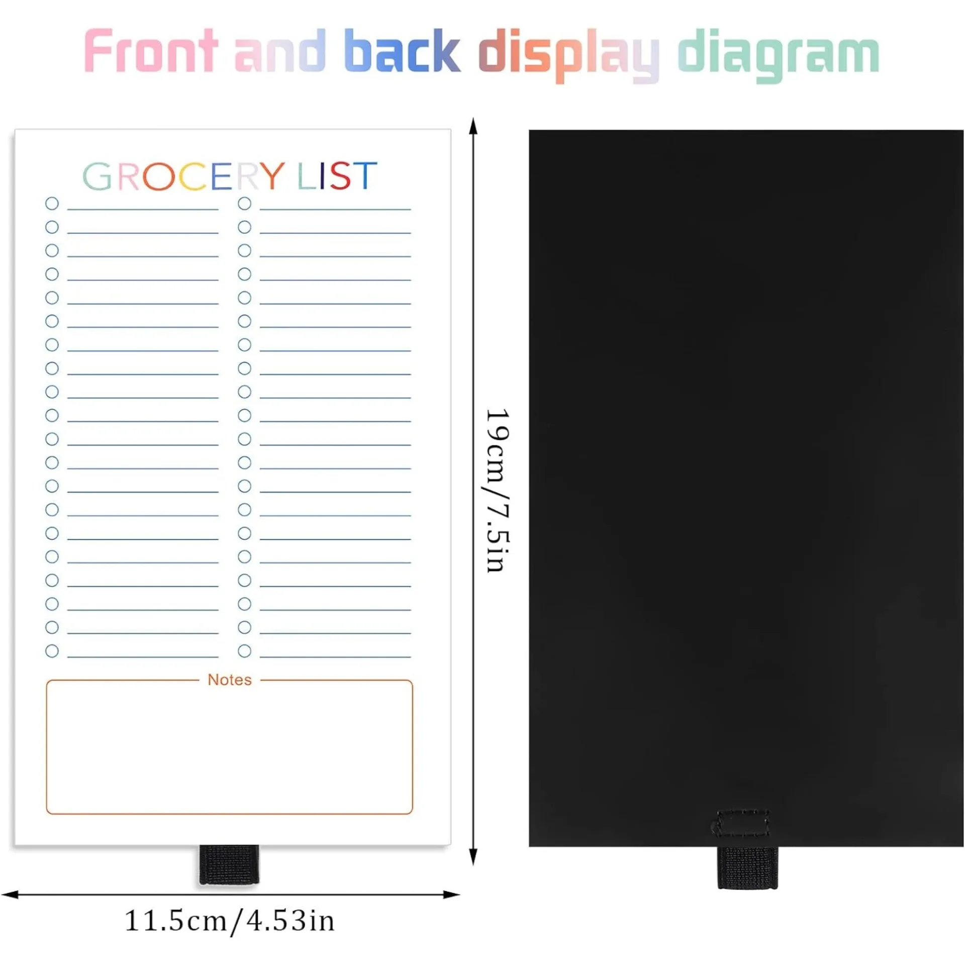 Colorful Magnetic Notepad with Pen Holder Creative Student Note-taking Notebook Message and Memo Refrigerator Magnet