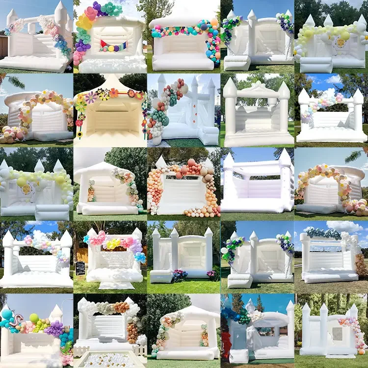 6x6 Castle Big King Size Toddler Mini White Bouncer Bounce House With Ball Pit