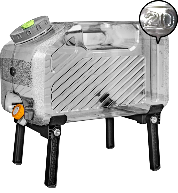 Popular 20L Large Outdoor PC Water Storage Tank Durable Plastic Portable Drinking Water Container Vehicle Mounted