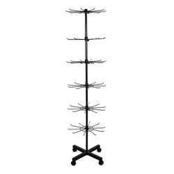 Metal 7 Tiers Spinner Display Rack Jewelry Keyring Sock Rotating Display Rack
