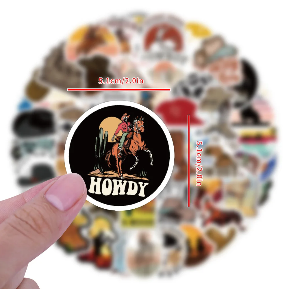 60 шт. новый дизайн Западные Ковбойские граффити наклейки гитара скейтборд водонепроницаемый декоративный стикер оптом