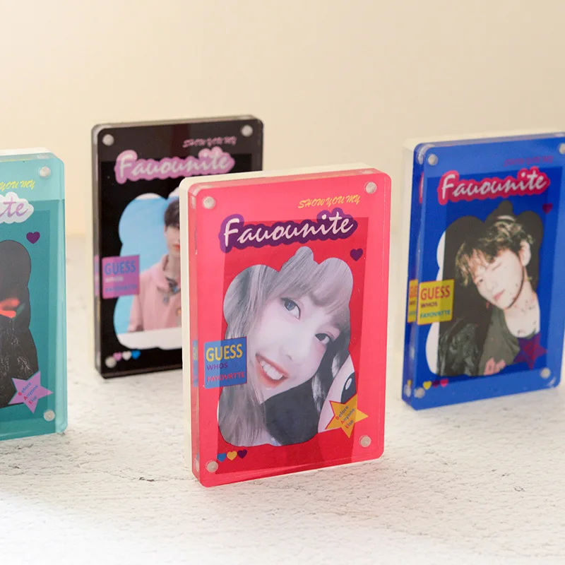 Винтажный узор высокая проницаемость Магнитная акриловая фоторамка набор для студийной съемки 3 дюйма