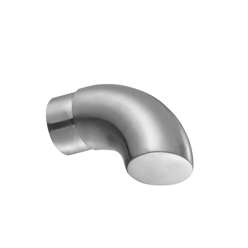 Stainless Steel Pipe Handrail Round Wall Return End Connects for Cable Railing Deck