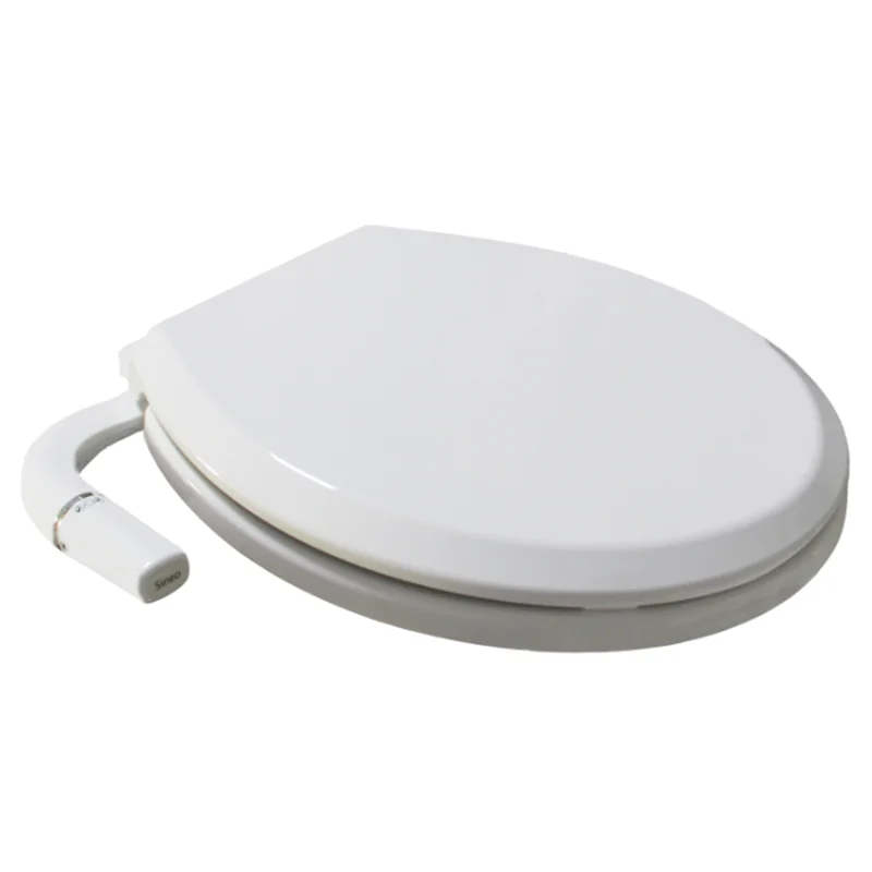 Elongated bidet seat push button and knob control non electric