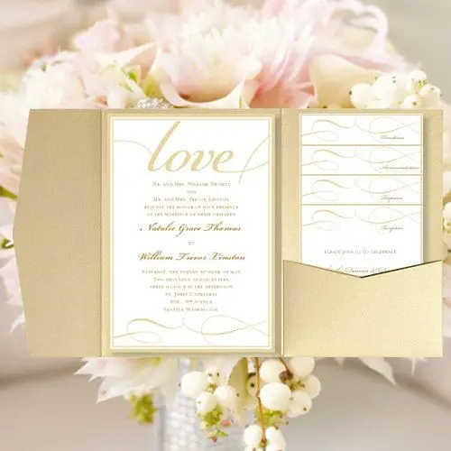 Wholesale creative pocket laser cut invitation cards elegant wedding invitations
