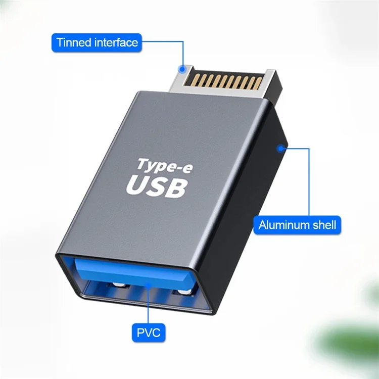 USB 3.1 Front Panel Header Type E to USB C Type C Expansion Cable Adapter Connector for Desktop Computer Motherboard Plug