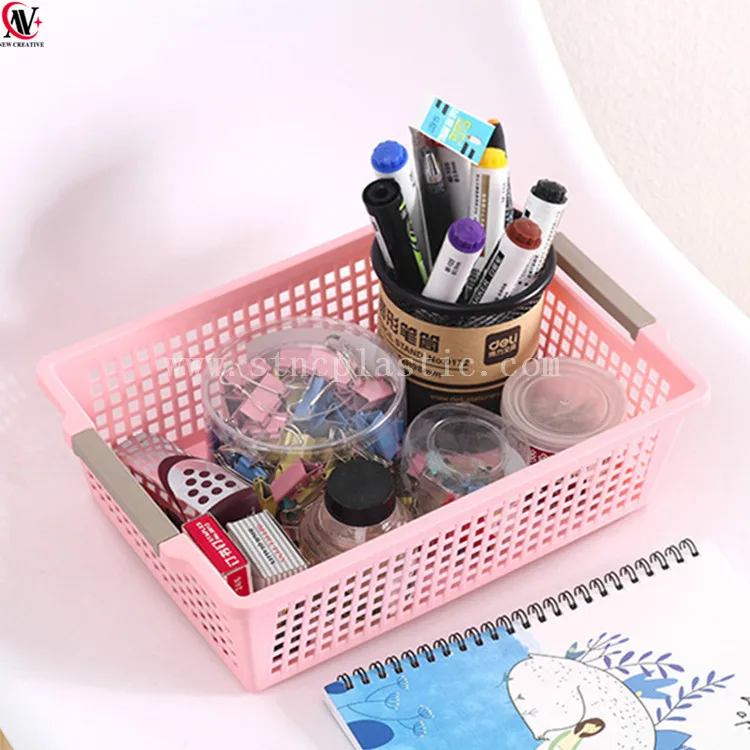 28.1*19.5*9.5CM plastic rectangle Plastic Snack Clutter Collection Basket File Holder