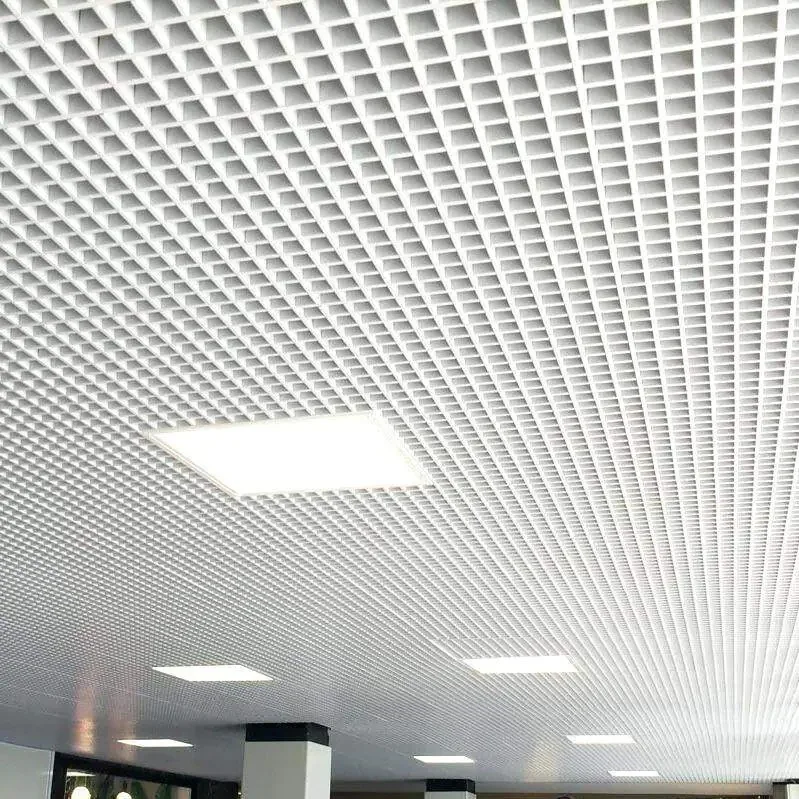 Modern Office/Mall Ceilings Designed Aluminum Open Cell Grid Ceiling Panels Waterproof & Soundproof  Architectural Decor