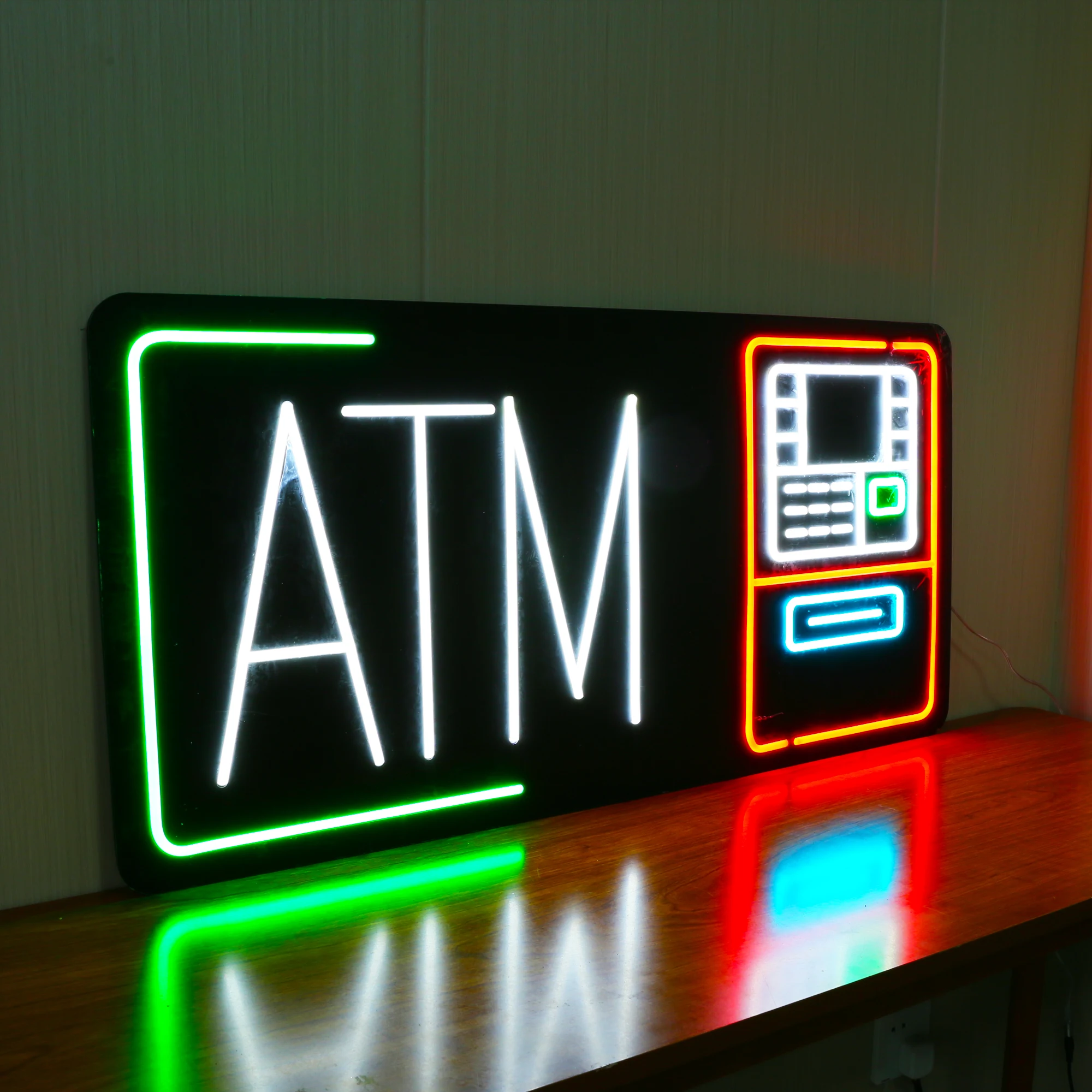 Custom ATM Sign LED Flex Neon Sign Making Machine for Wall Logo Sign Drop Shipping No MOQ Business Window Decoration