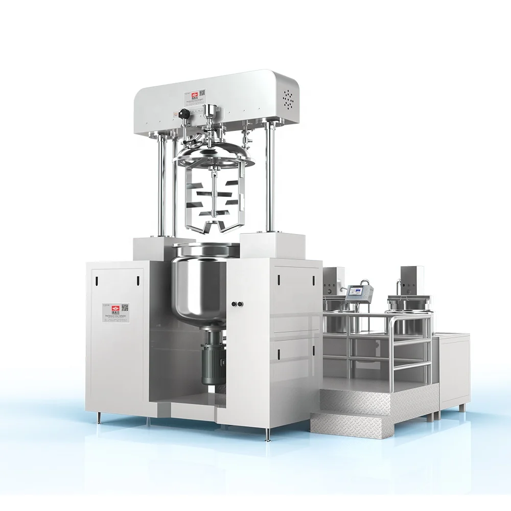 vacuum turbo homogenizer mixer cosmetic cream emulsifying equipment